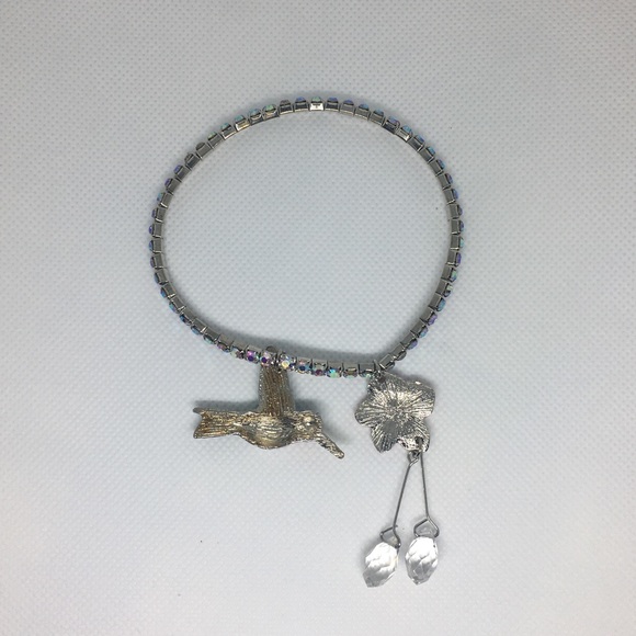 *HP!* New in Box Hummingbird Rhinestone Charm Anklet - Picture 4 of 8